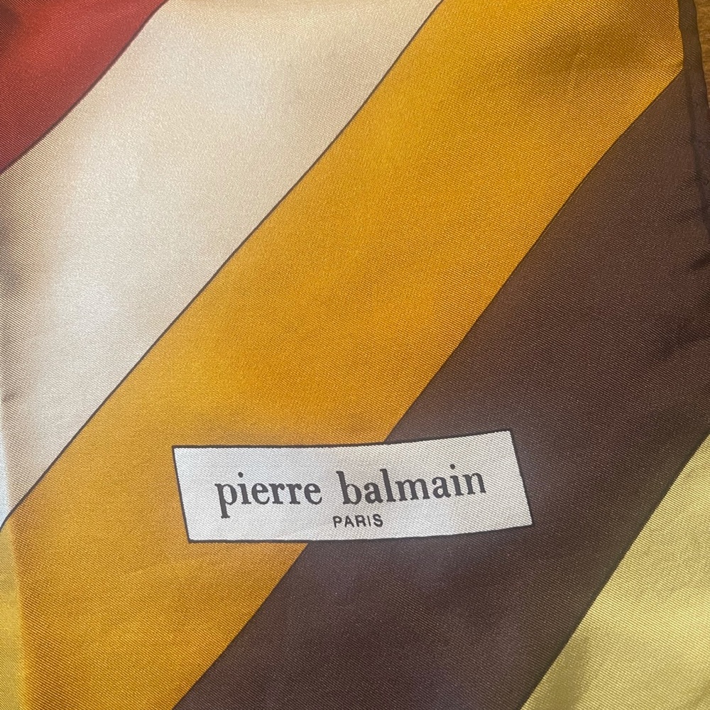 Pierre Balmain 100% silk scarf in rich warm tones